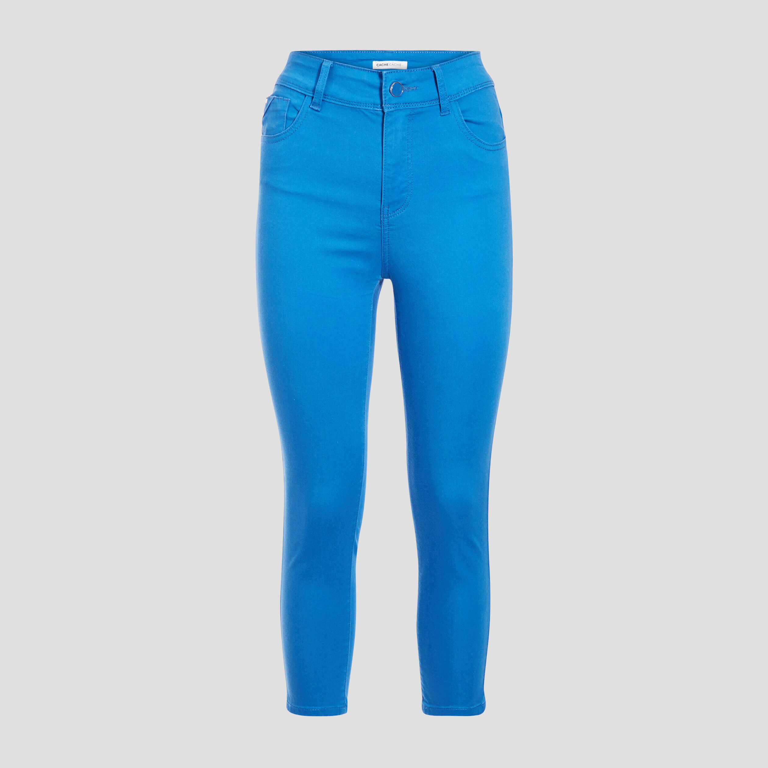 Pantalon slim push up 7/8ème bleu roi femme | Cache Cache