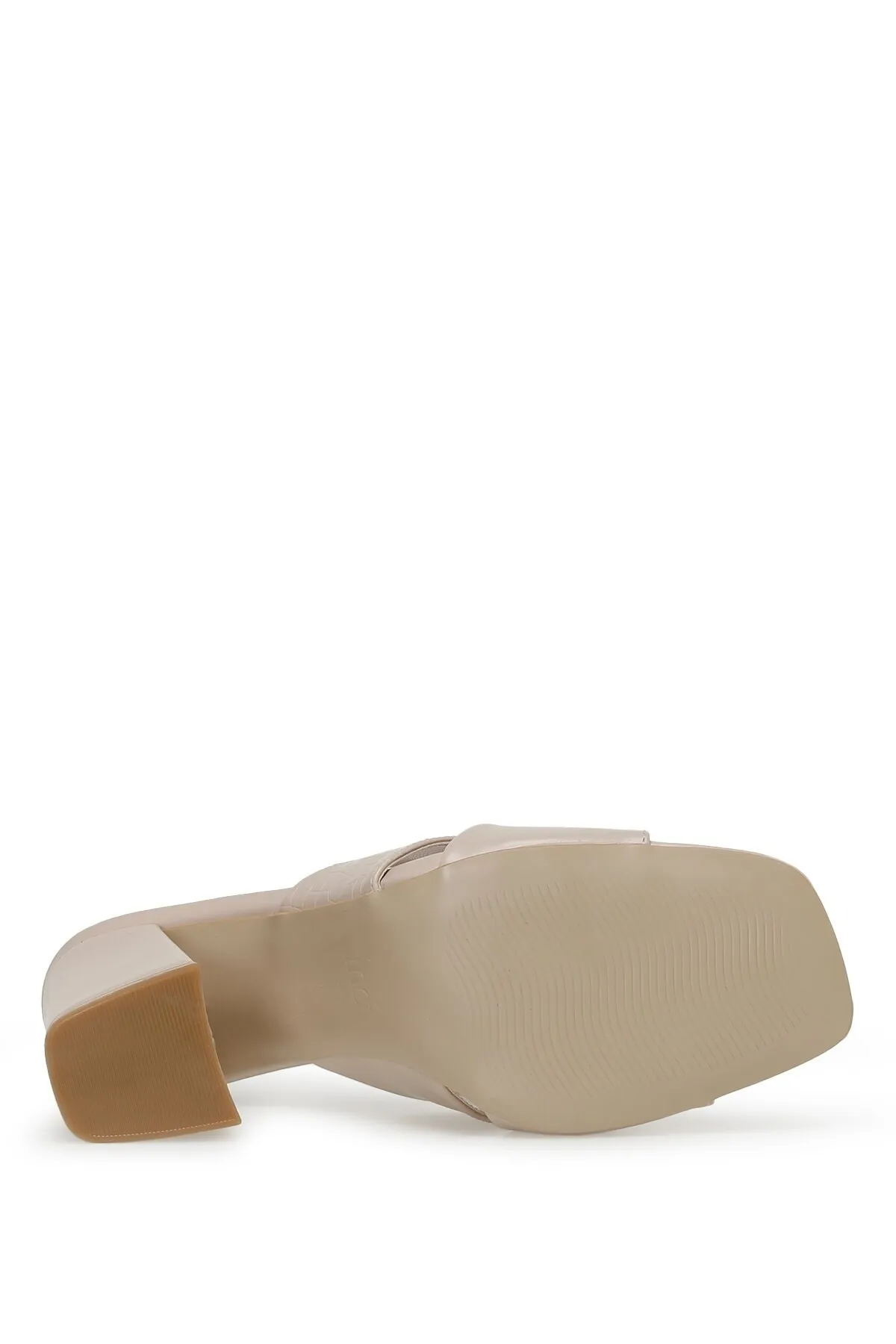 İnci  Pantolette - Beige - Blockabsatz