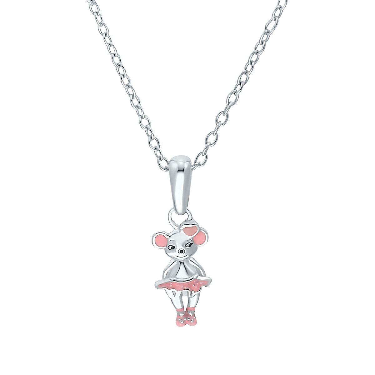 Kette mit Anhänger für Mädchen, 925 Sterling Silber | Maus Halsketten für Mädchen