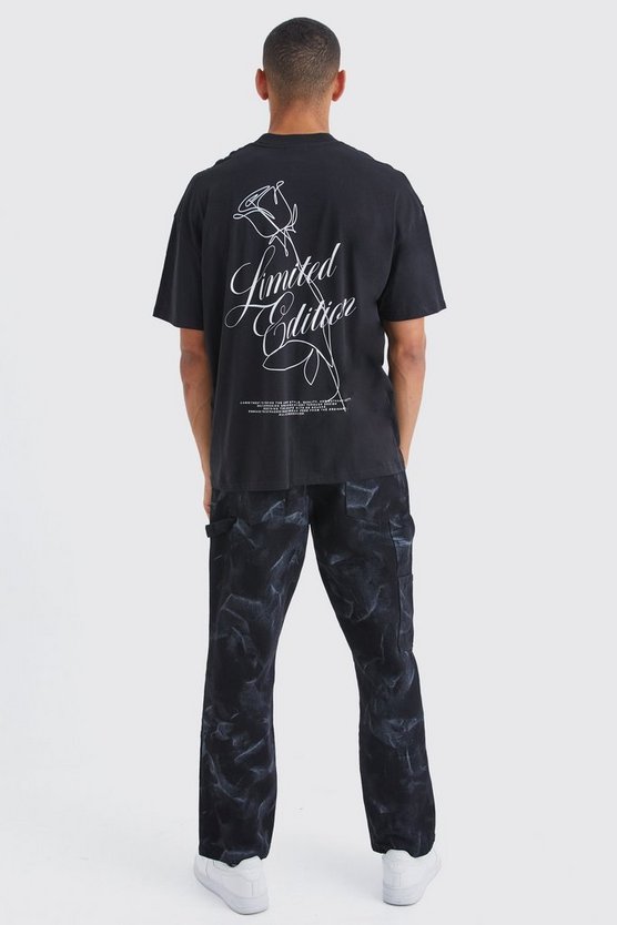Oversize T-Shirt mit floralem Print
