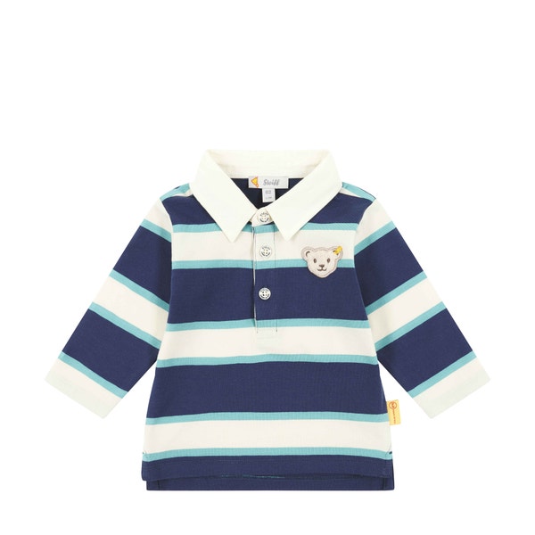 Poloshirt langarm, dunkelblau für Jungs