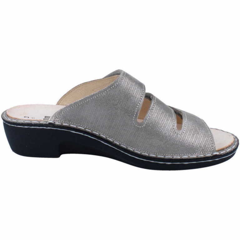 FINN COMFORT Pantoletten silber Canzo