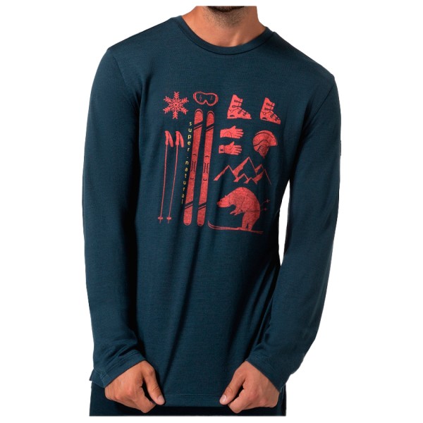 super.natural - Skiing Bear L/S - Longsleeve