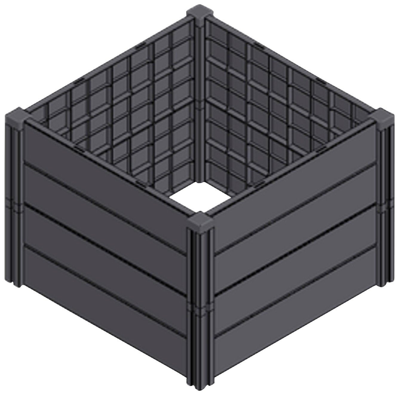 KHW Hochbeet Demeter M, BxTxH: 82x82x61 cm, 336 Liter
