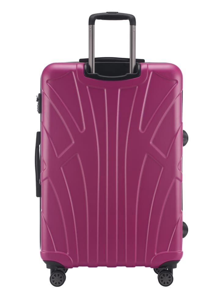 suitline Großer Reisekoffer erweiterbar XL Koffer 4 Rollen TSA 110 L in Magenta günstig kaufen L