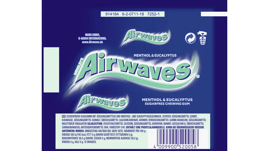 Wrigley's Airwaves® Menthol & Eucalyptus