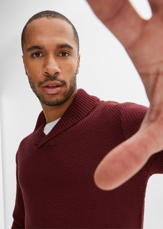 Pullover mit Schalkragen