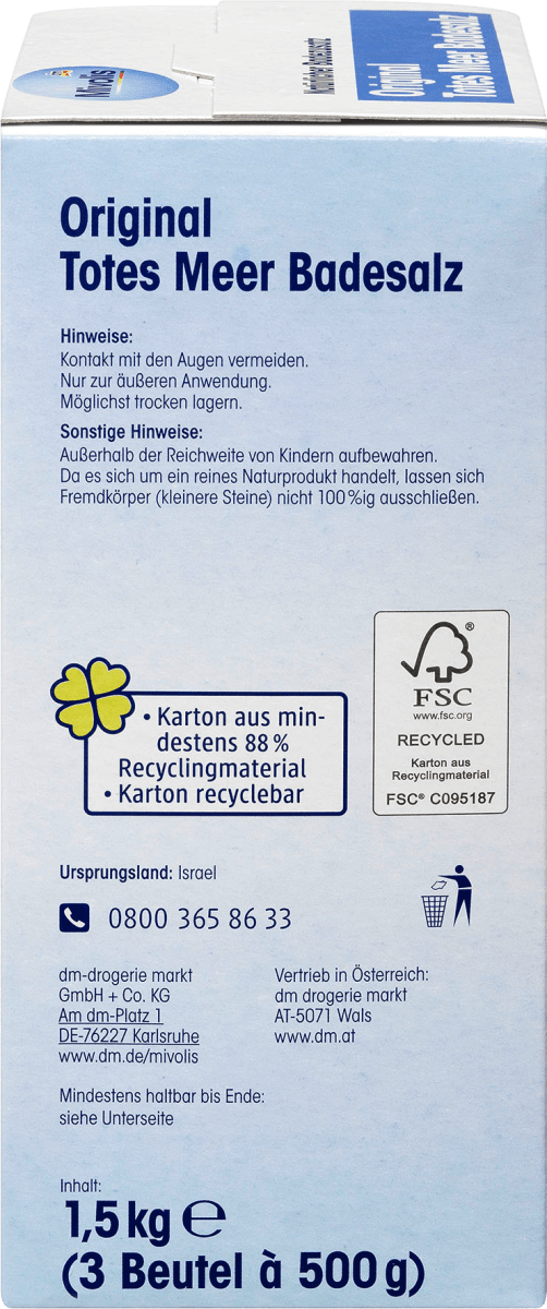Original Totes Meer Badesalz, 1,5 kg