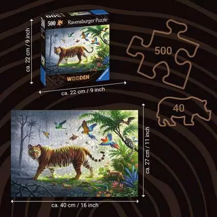 Puzzle 500 Teile - Tiger im Dschungel