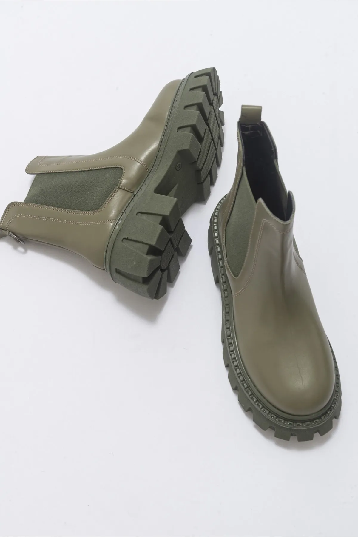 LuviShoes  Chap Grüne Damenstiefel
