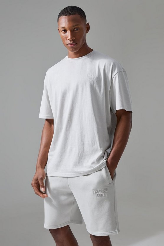 Man Active Oversize T-Shirt mit Training Dept Print