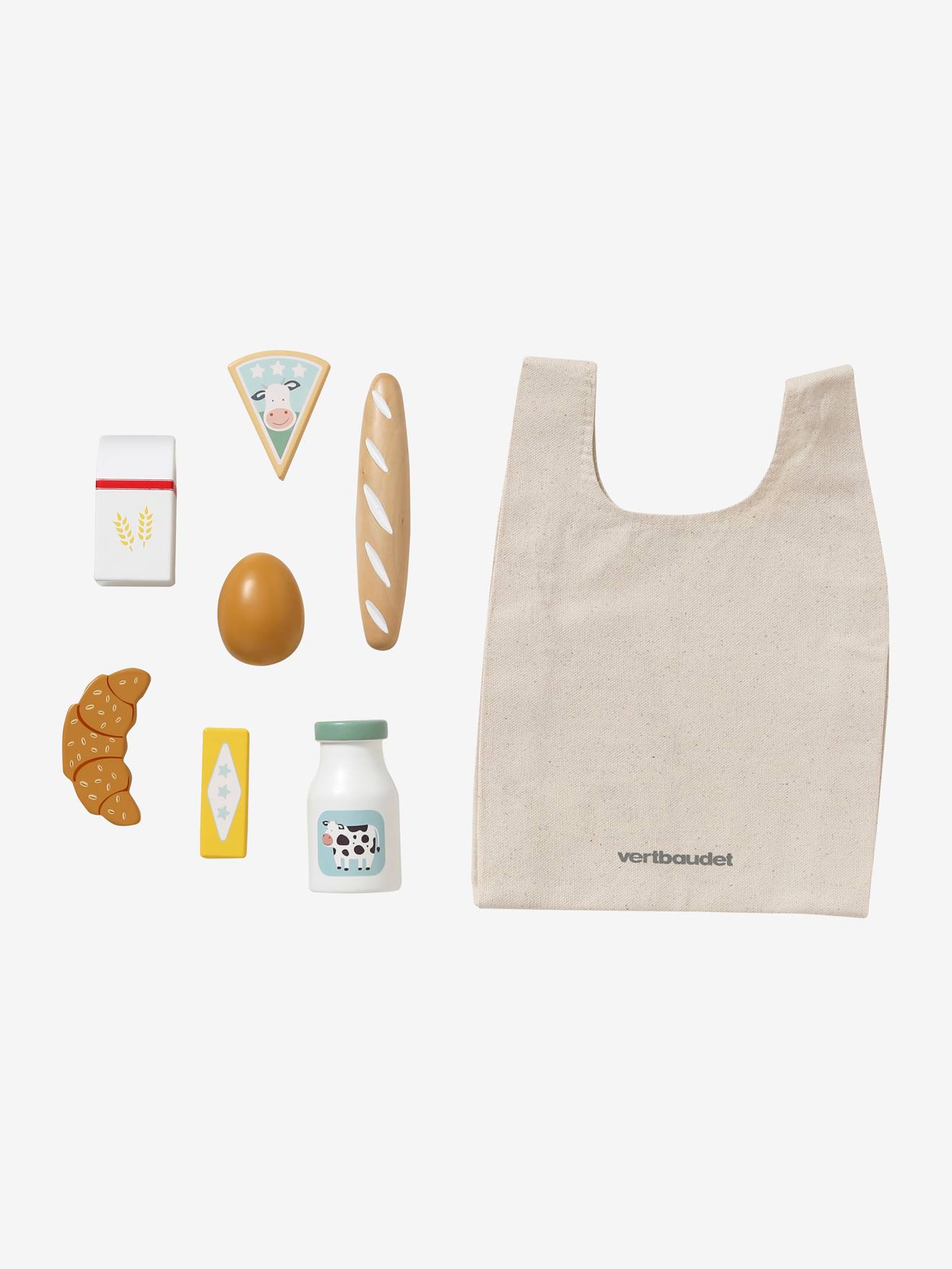Vertbaudet Kinder Einkaufs-Set, Holz FSC - mehrfarbig