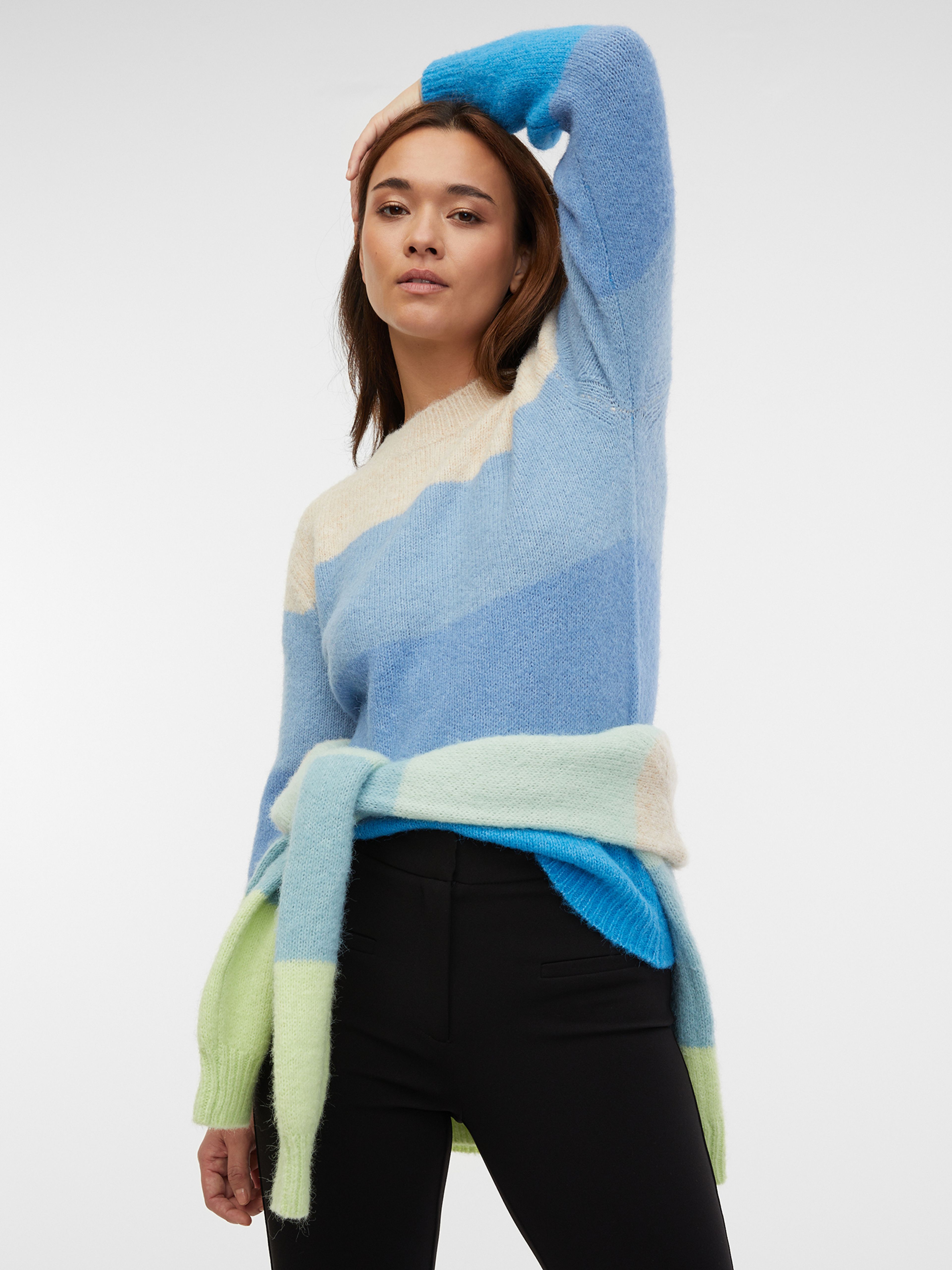 Blau gestreifter Damenpullover ORSAY