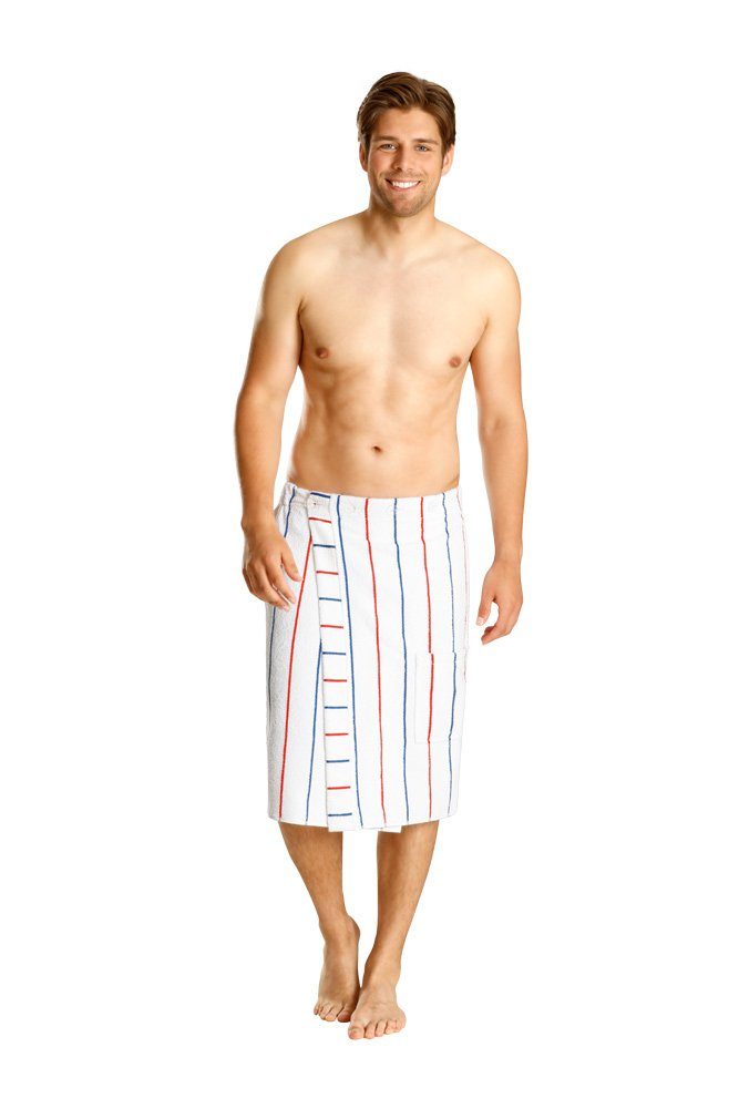 Betz Kilt Herren Saunakilt mit Knöpfen 100% Baumwoll-Frottee, mit Knöpfe, Knöpfe