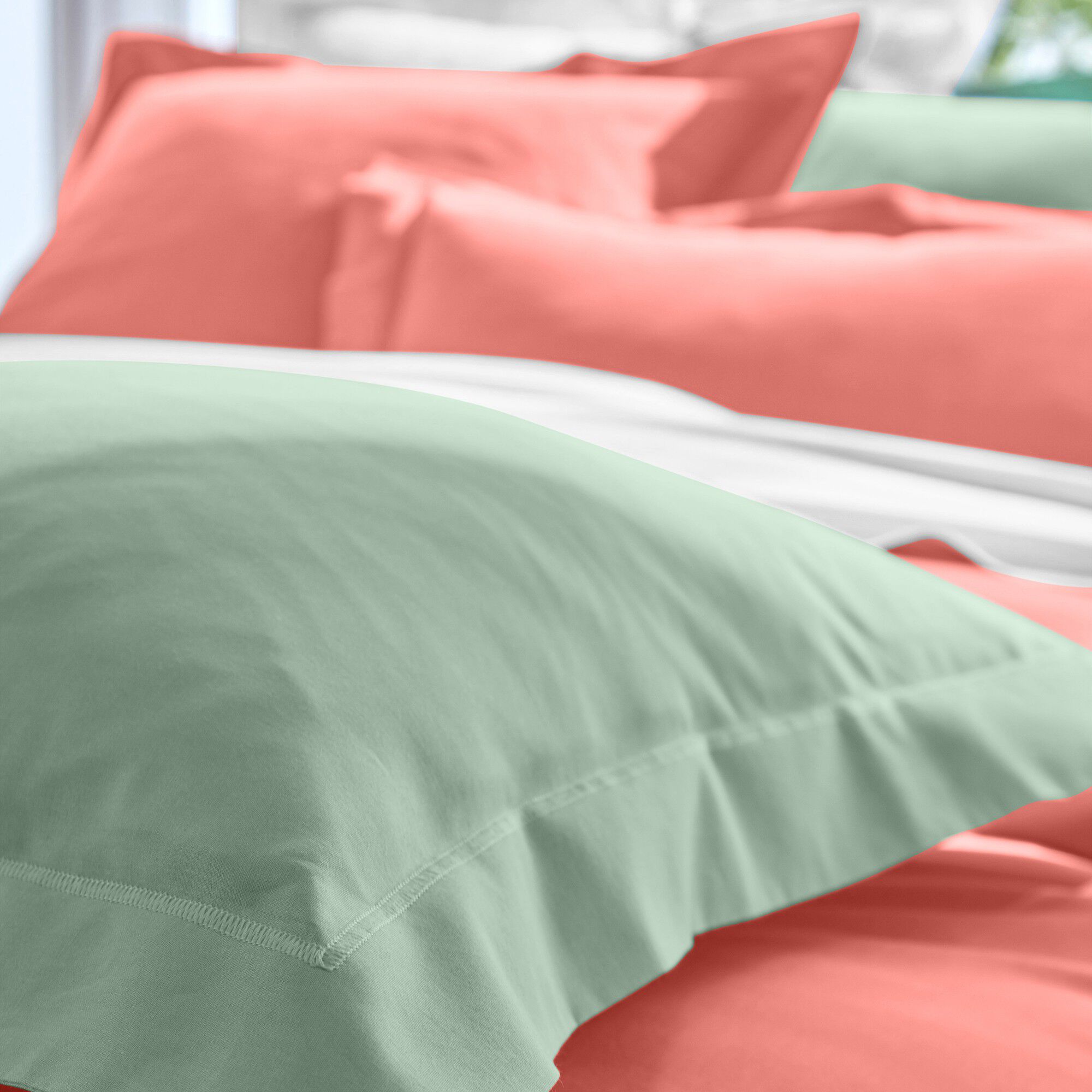 Linge de lit uni coton