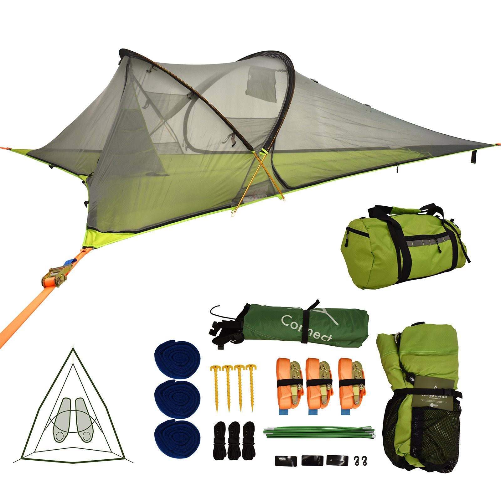 Tentsile Hängezelt Baumzelt Connect 3.0 Hängematte, 2 Personen Zelt Trekking Biwak Outdoor
