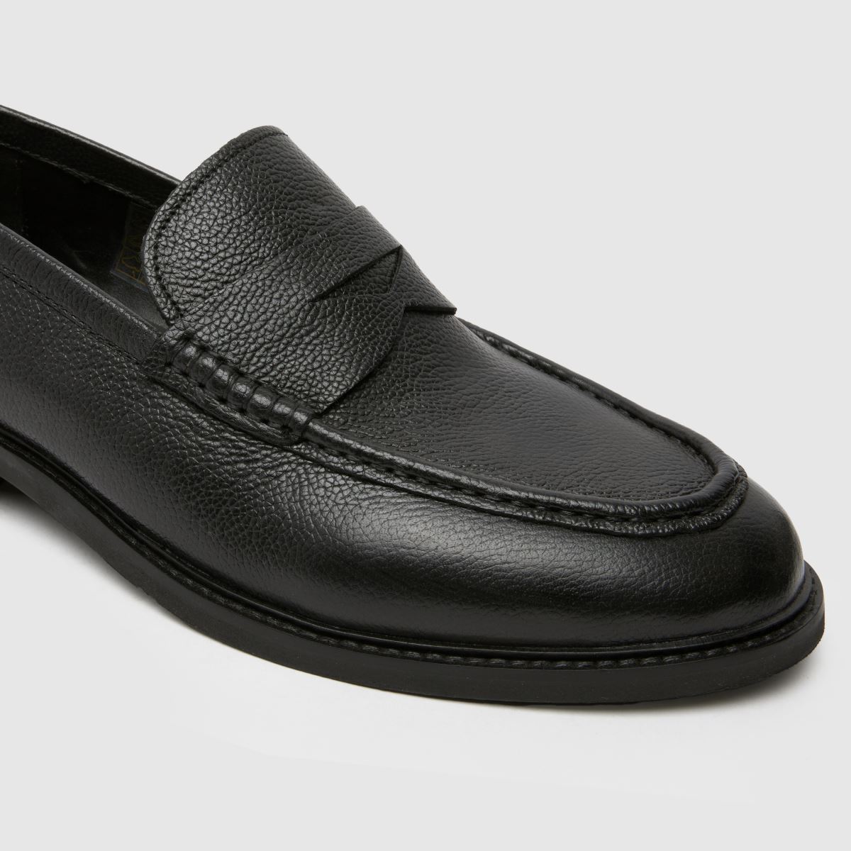 Schuh Rhodes bőr mokaszin cipő fekete színben