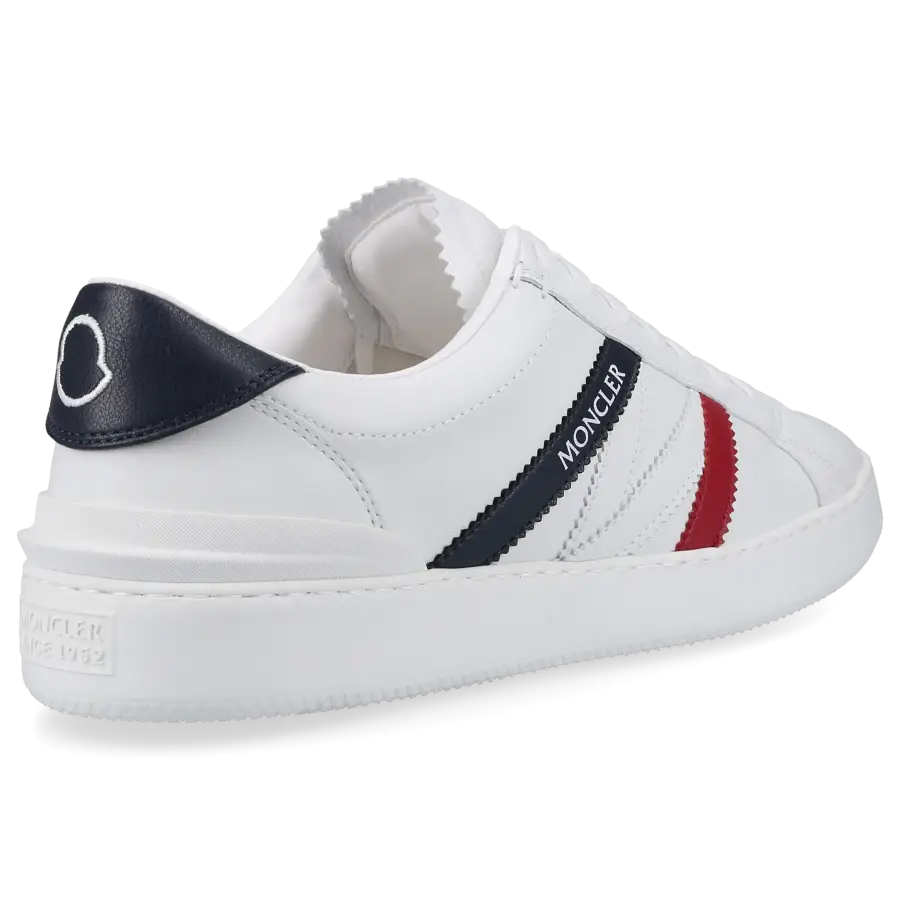 Moncler - Sneaker low MONACO M Kalbsleder - weiß