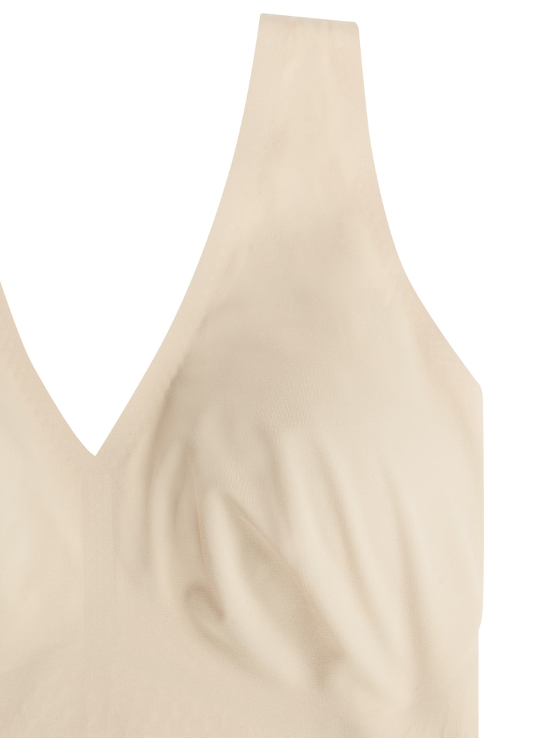 Top mit Stretch-Anteil in beige