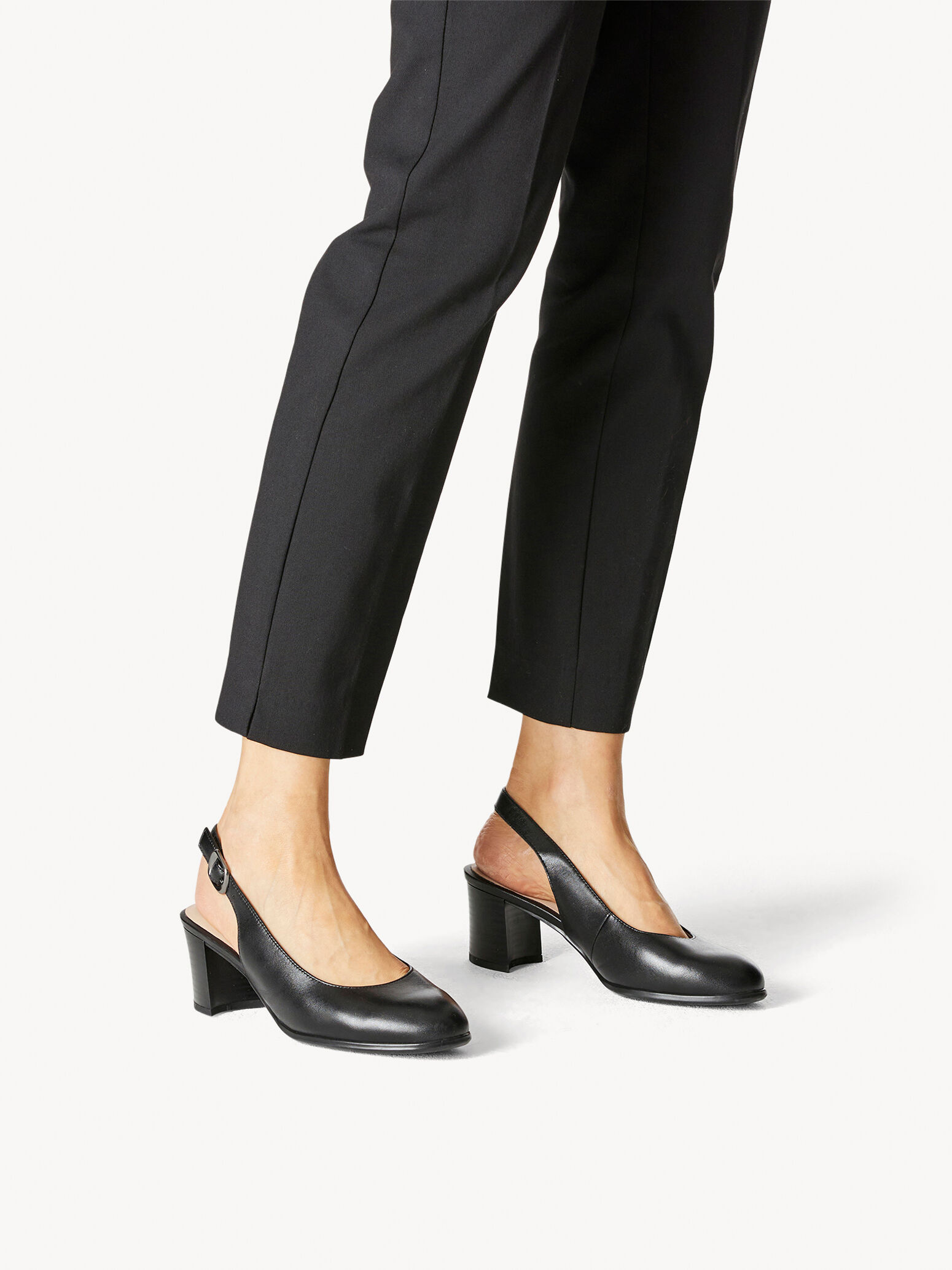 Escarpin en cuir - noir