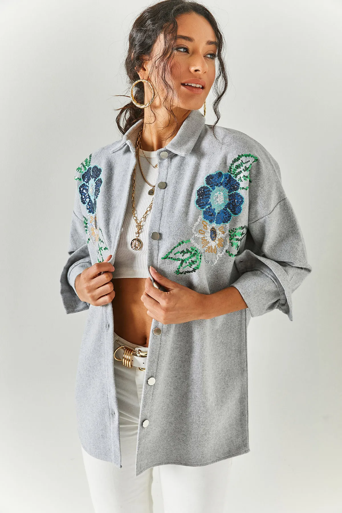 Olalook  Hemd - Grau - Regular Fit