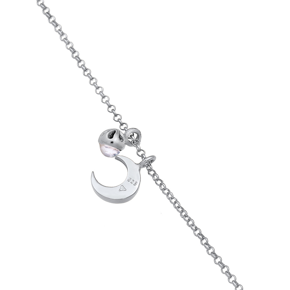 Elli Elli Collier Femmes Choker demi-lune pendentif Astro avec pierre précieuse de lun collier