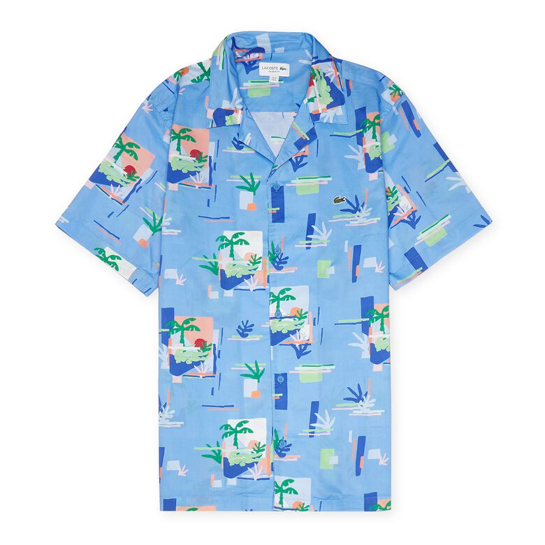 Lacoste Hawaii Shirt Blue