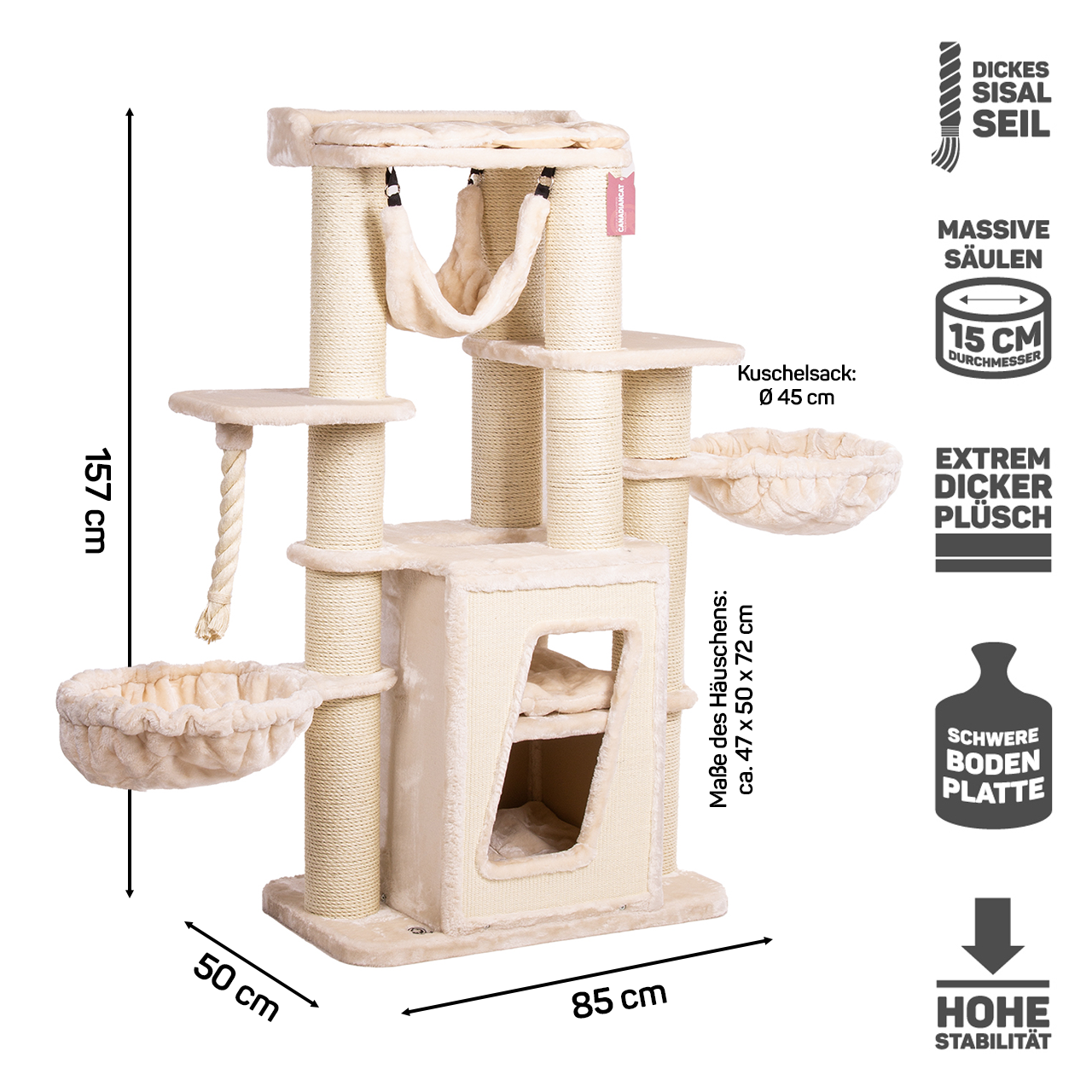 Wagner Kratzbäume Wagner Canadian Cat Company Kratzbaum Hudson beige