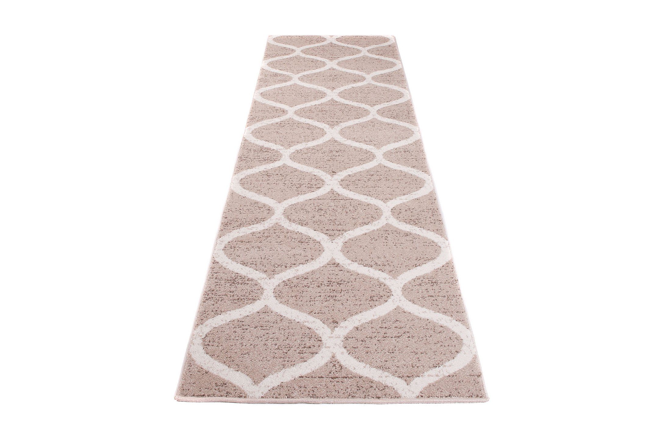 Läufer Läufer Flurläufer Modern für Vorzimmer, Küche - Beige Creme, Mazovia, 70 x 100 cm, Kurzflor, Meterware, Höhe 10 mm, Kurzflor - niedrige Florhöhe