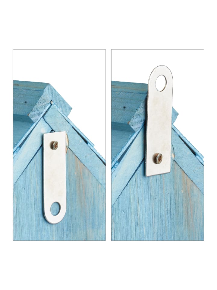 relaxdays Nistkasten in Hellblau - (B)17 x (H)24,3 x(T)12 cm günstig kaufen onesize