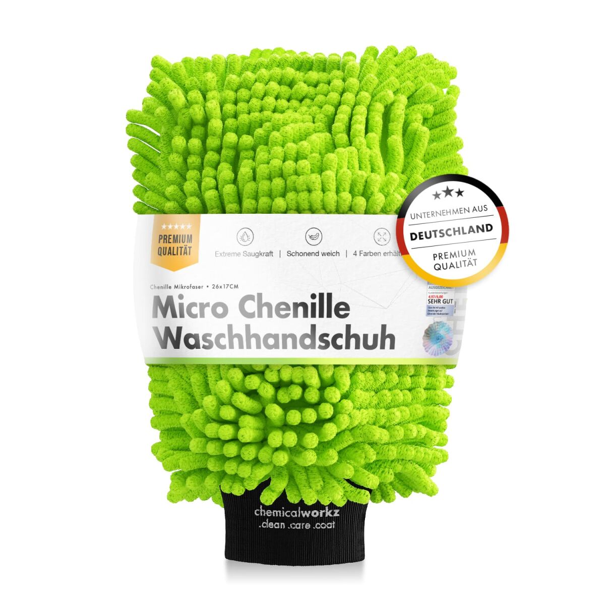 chemicalworkz Chenille Wash Mitt Grün