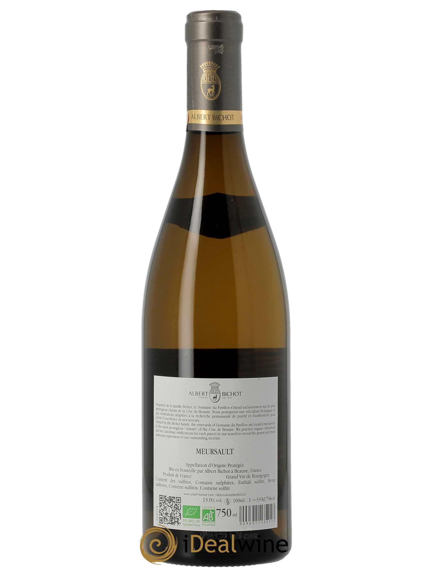 Meursault Domaine du Pavillon - Albert Bichot  2021 - Lot de 1 Bouteille