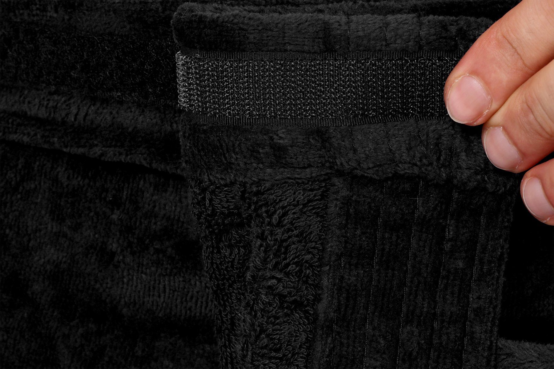 NoblesBox Saunatuch Herren Saunakilt, Baumwolle (1-St), Modern Bademantel, Mit Klettverschluss