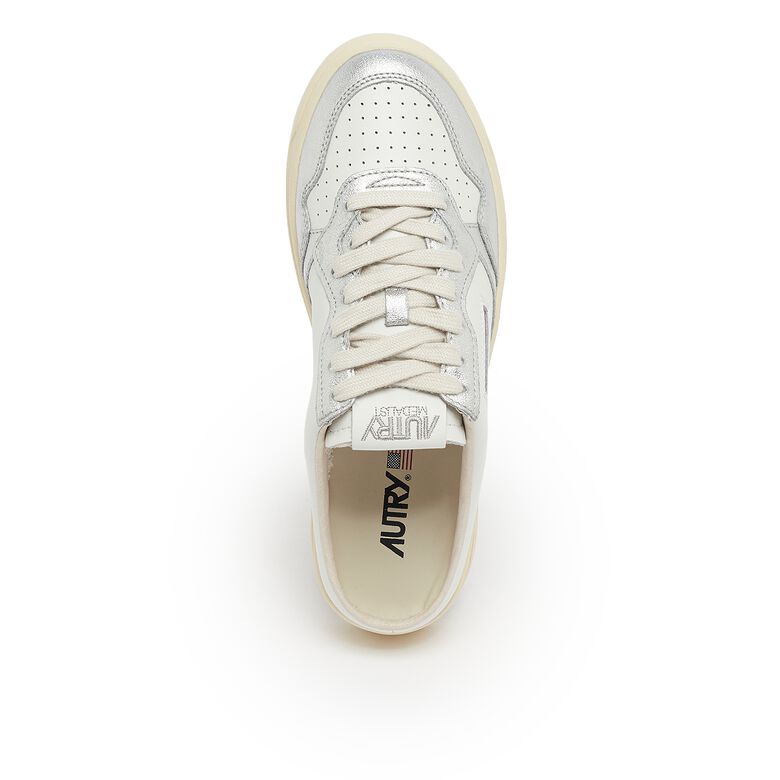 Autry Wmns Medalist Mule Leat/Leat wht/silver