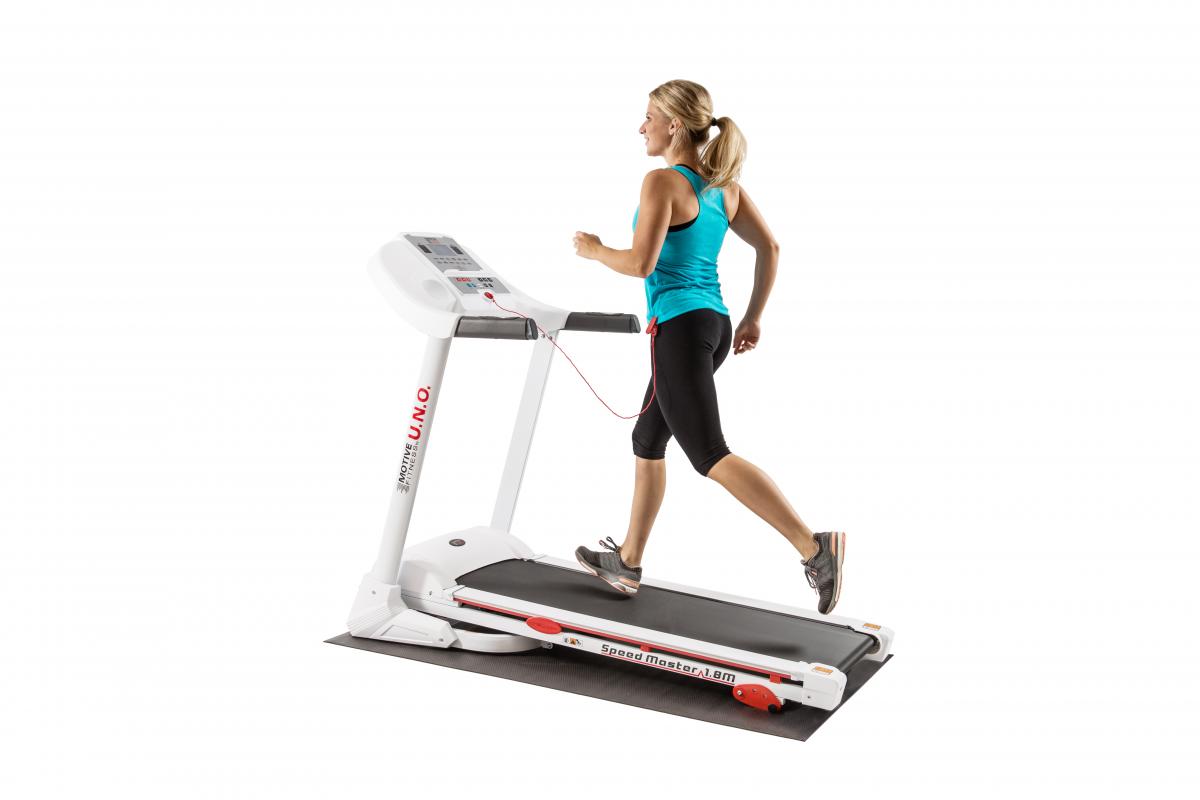 MOTIVE FITNESS by U.N.O. Laufband Speed Master 1.8M weiß, inkl. Schutzmatte