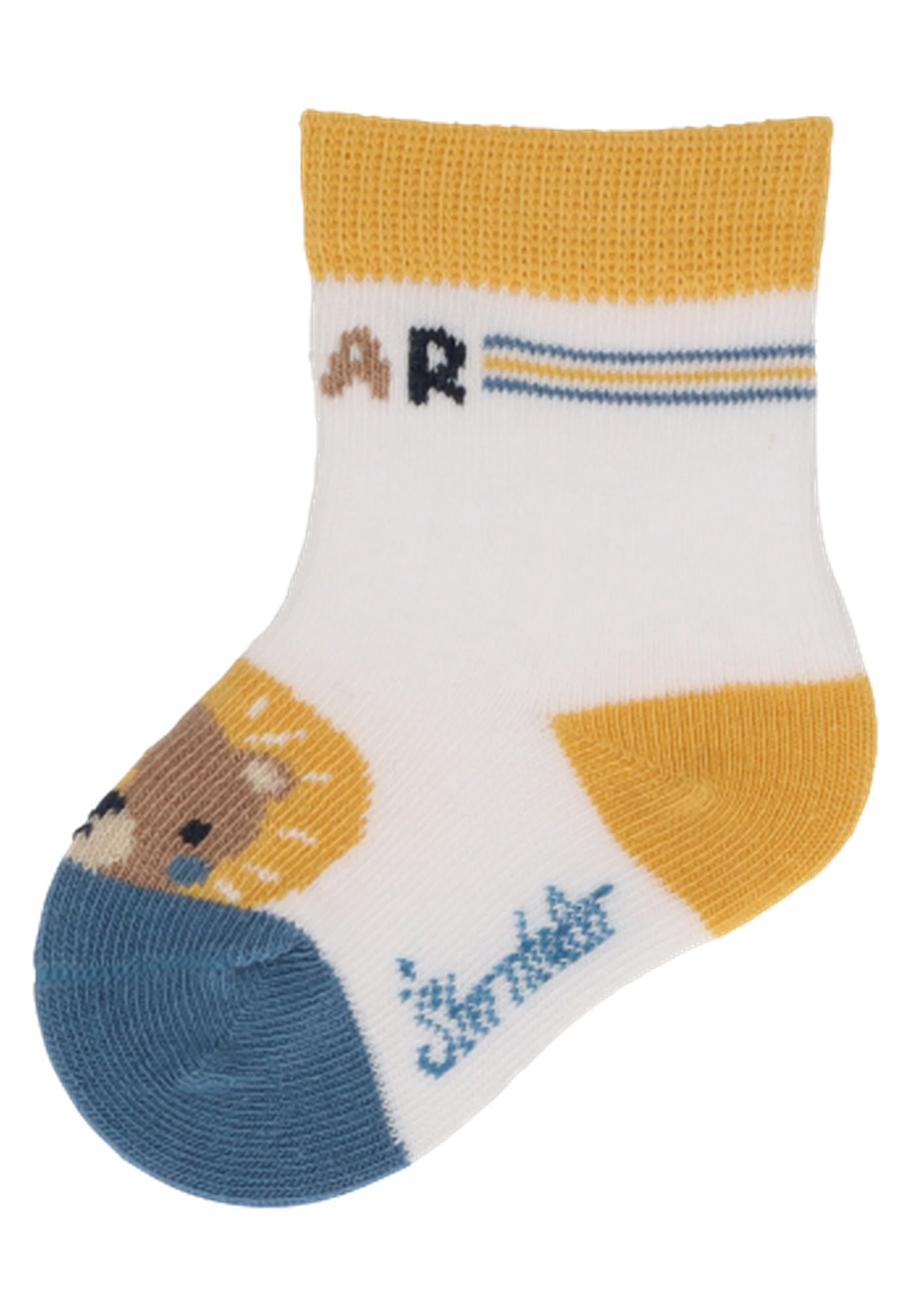 Socken im 3er Pack mit Motiv Löwe in versch. Farben
