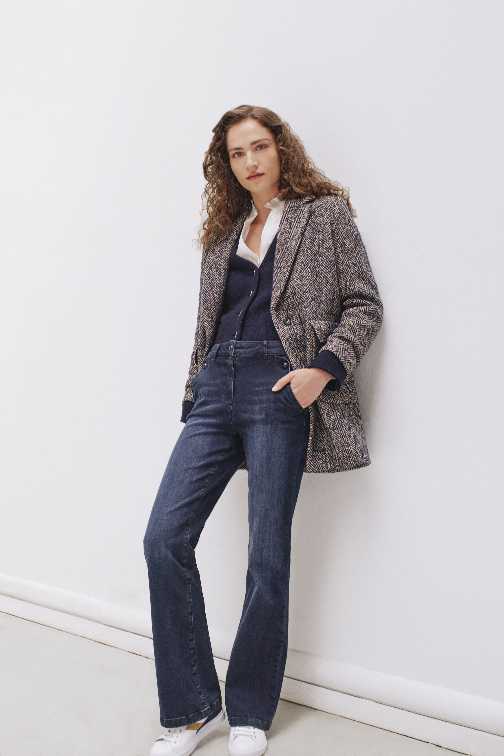 manteau elton bleu marine femme