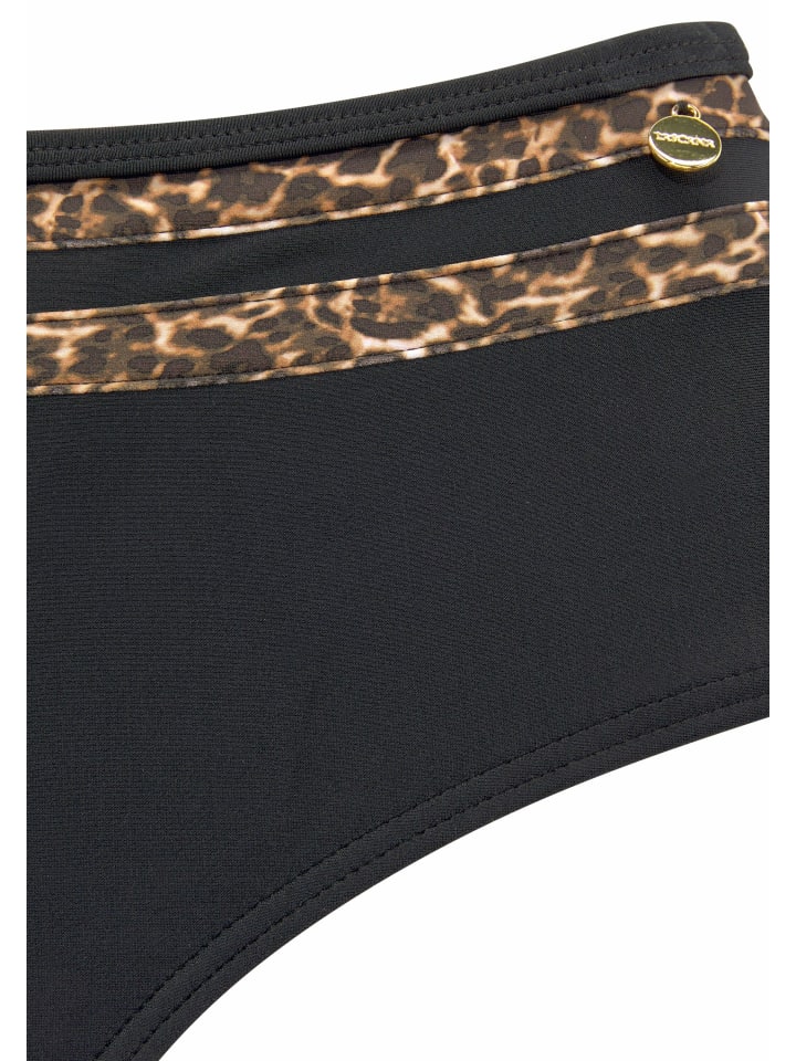 LASCANA Highwaist-Bikini-Hose in schwarz-leo günstig kaufen