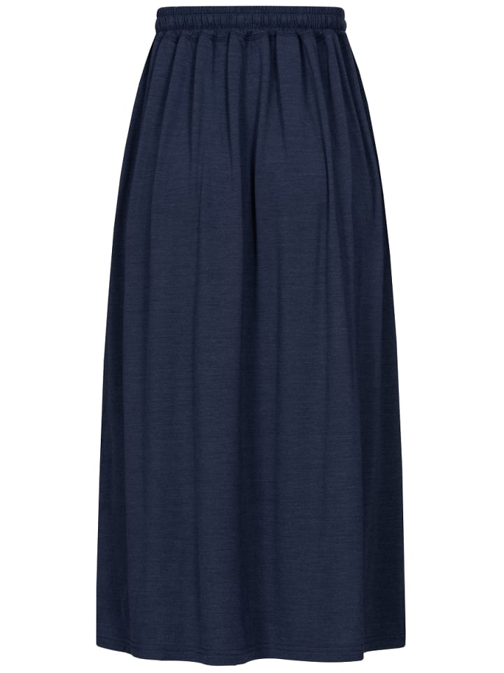 super.natural Merino Rock W LONG SKIRT in dunkelblau günstig kaufen XS