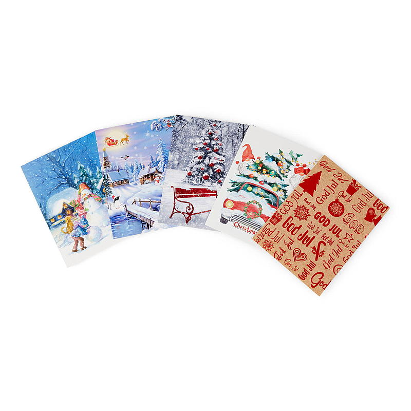 Julekort, GOD JUL 10-pk, single