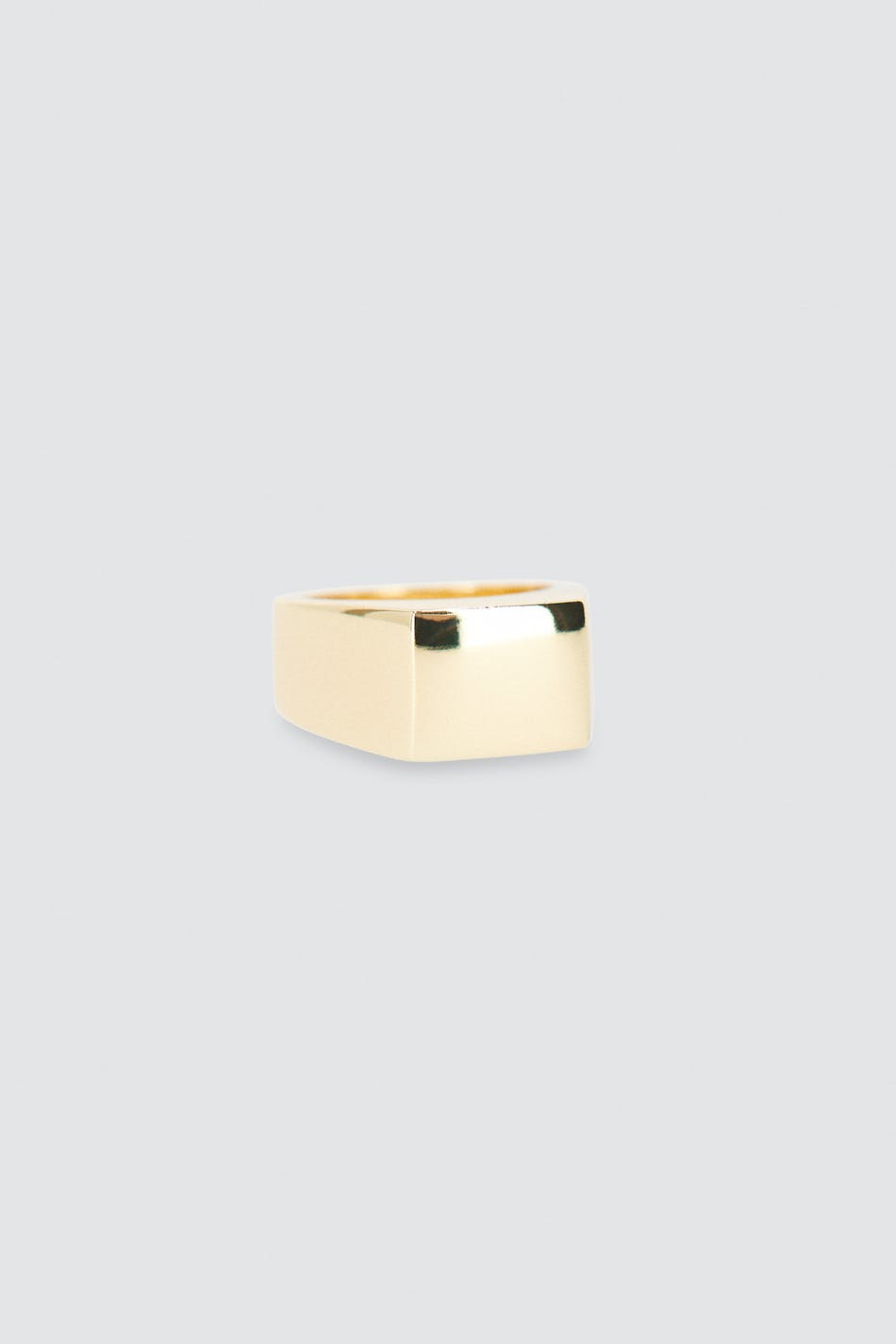 Squared signet ring
