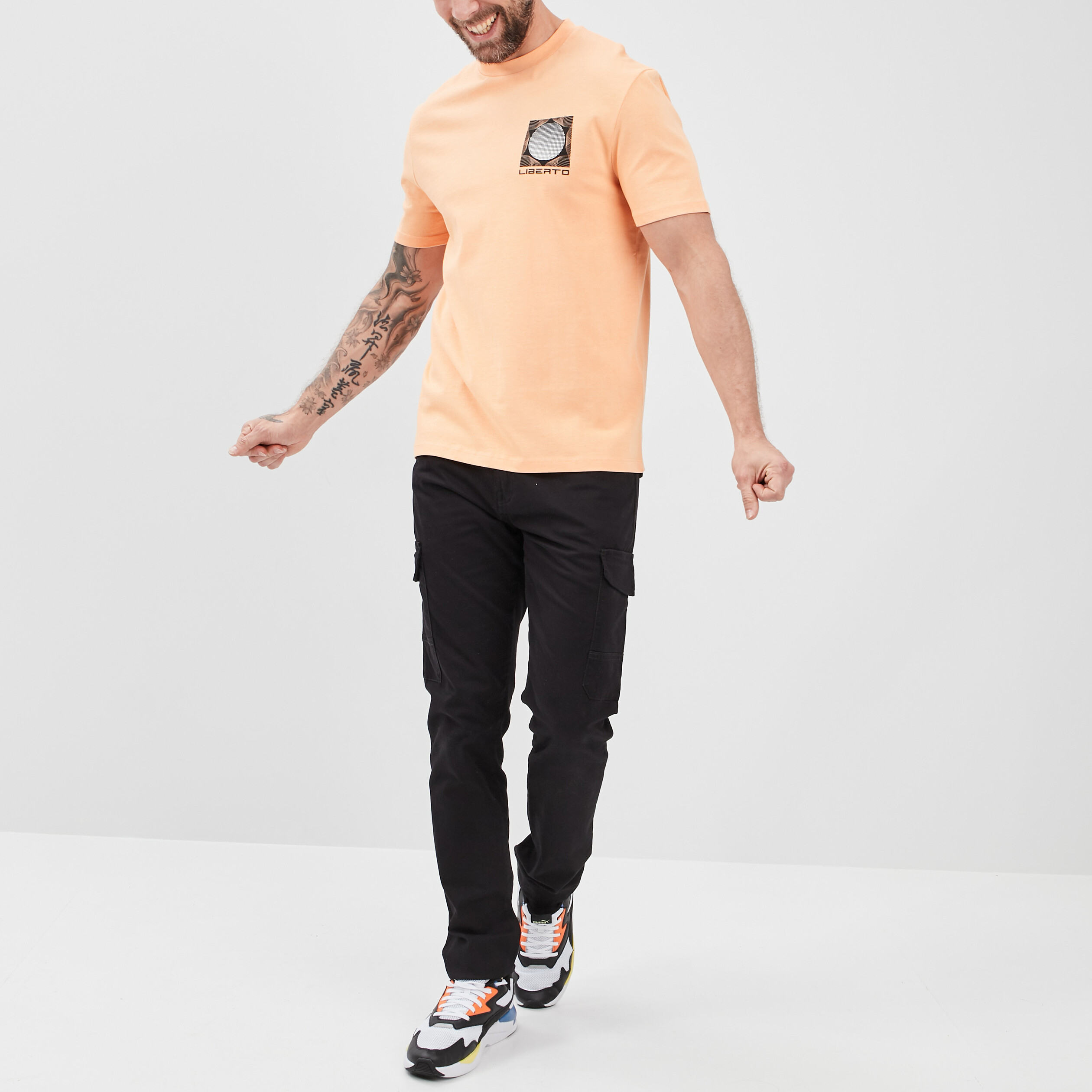 T-shirt Liberto orange homme | La Halle