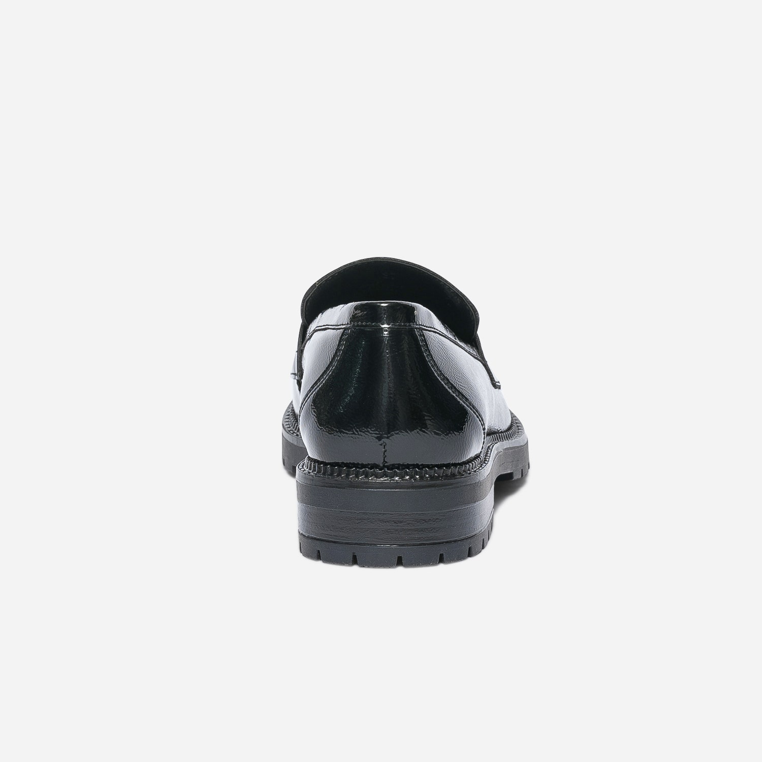 Mocassin noir verni