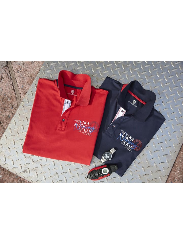 Jan Vanderstorm Doppelpack Poloshirt DAGFINN in rot dunkelblau günstig kaufen