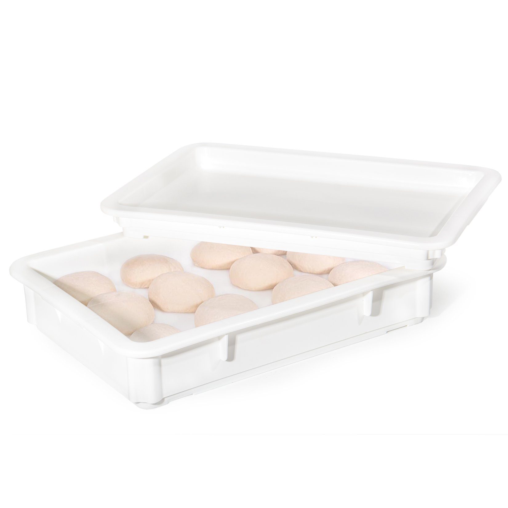 GREELUE Aufbewahrungsbox Pizzaballenbox mit deckel, 45*31*11 cm, Teigballenbox für brotteig, pizzateig, Gärbox Teigbox Hefekiste, (1x Box mit Deckel)