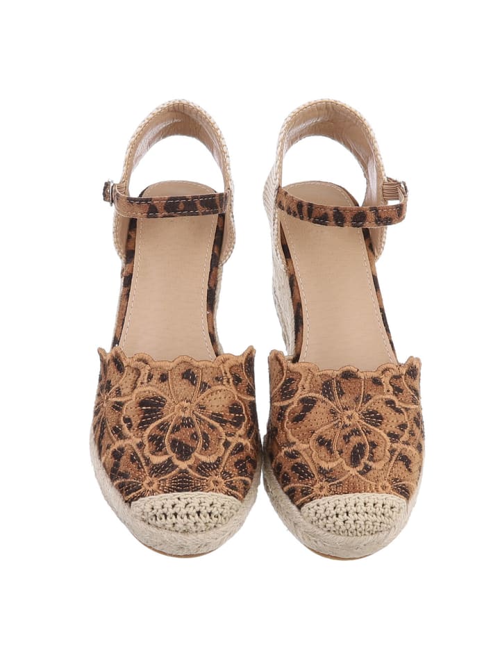 Ital-Design High Heel in Braun und Beige günstig kaufen