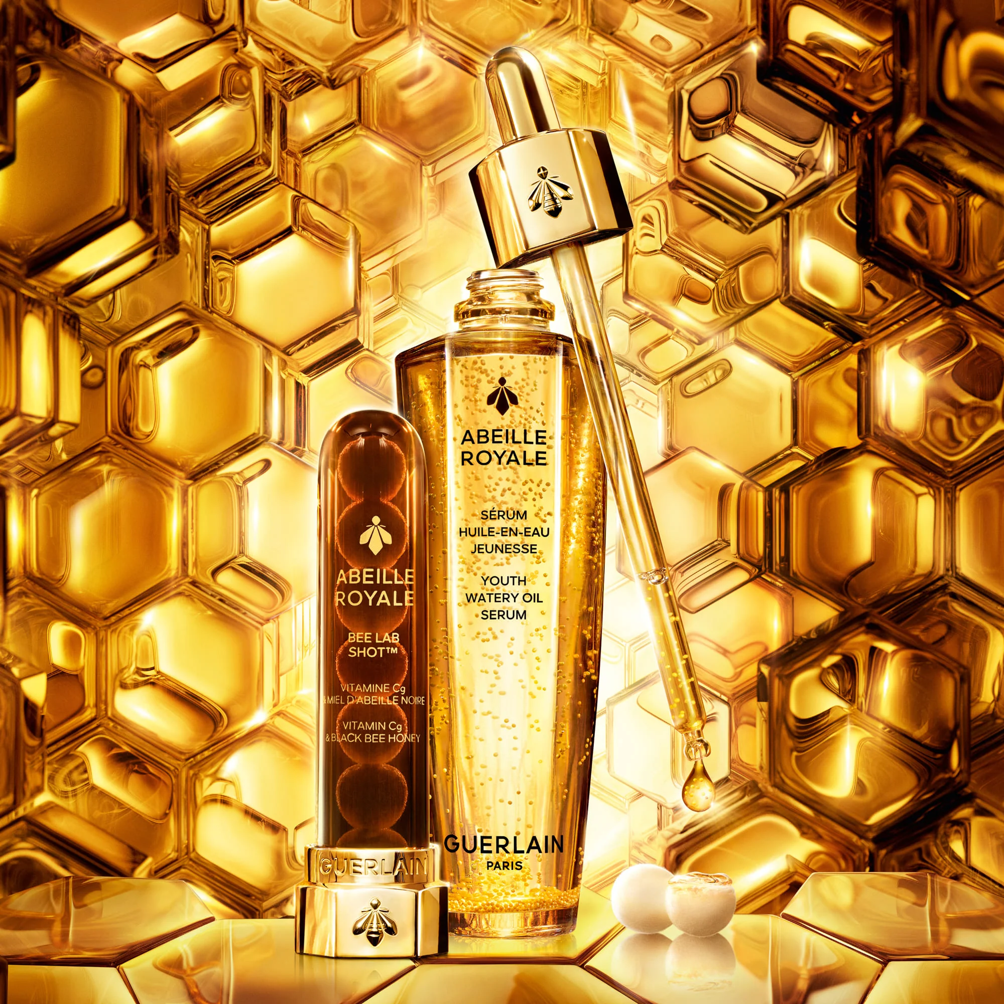 Abeille Royale Bee Lab Shot - Tratamento Reparador, Sérum Facial Antirrugas, Sérum Facial Iluminador