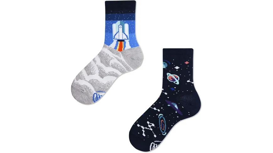 MANY MORNINGS Kinder Socken Space Trip Space
