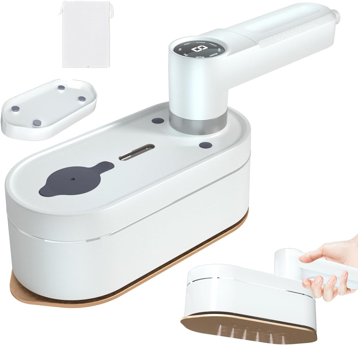 JOEAIS Dampfbügeleisen Reise Bügeleisen Mini Kabellos Dampfbügeleisen Klein 1200W 120ML, LED Display 20s Quick Heating Iron Steamer für Zuhause und Unterwegs