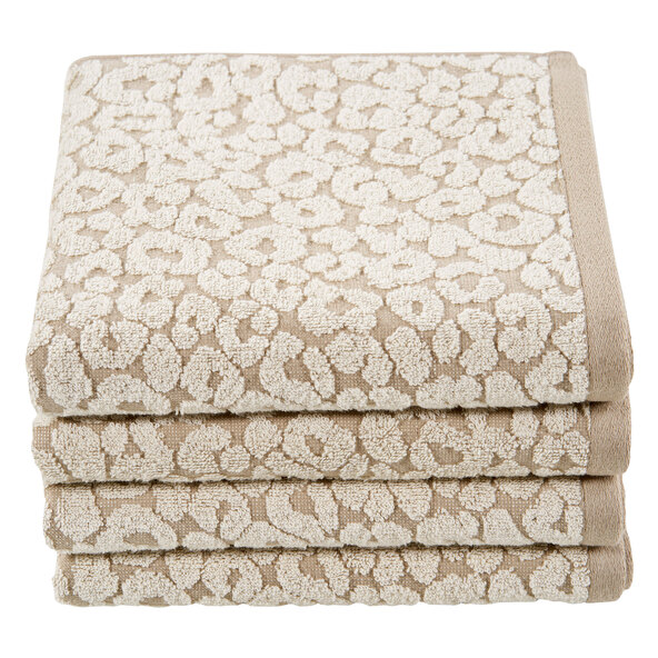 Frottierserie Square Handtuch Leopard, 2 x 2er Set